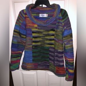 The Sweater Venture Hand Knitted sweater multicolored all wool women’s large